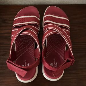 women’s sandals mesh comfy red women shoes by Clarks